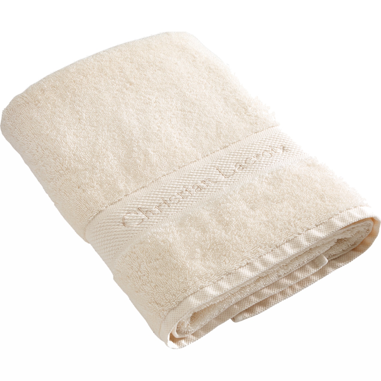 Prosop corp Christian Lacroix, 70x140 cm, 100% bumbac, 570 GSM, alb-crem