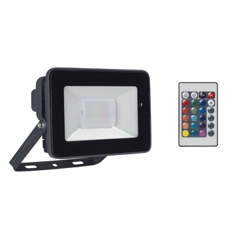Proiector LED pentru exterior, 20 W, 1800 Lumeni, IP65, Negru, RGB Proiector LED pentru exterior, 20 W, 1800 Lumeni, IP65, Negru, RGB