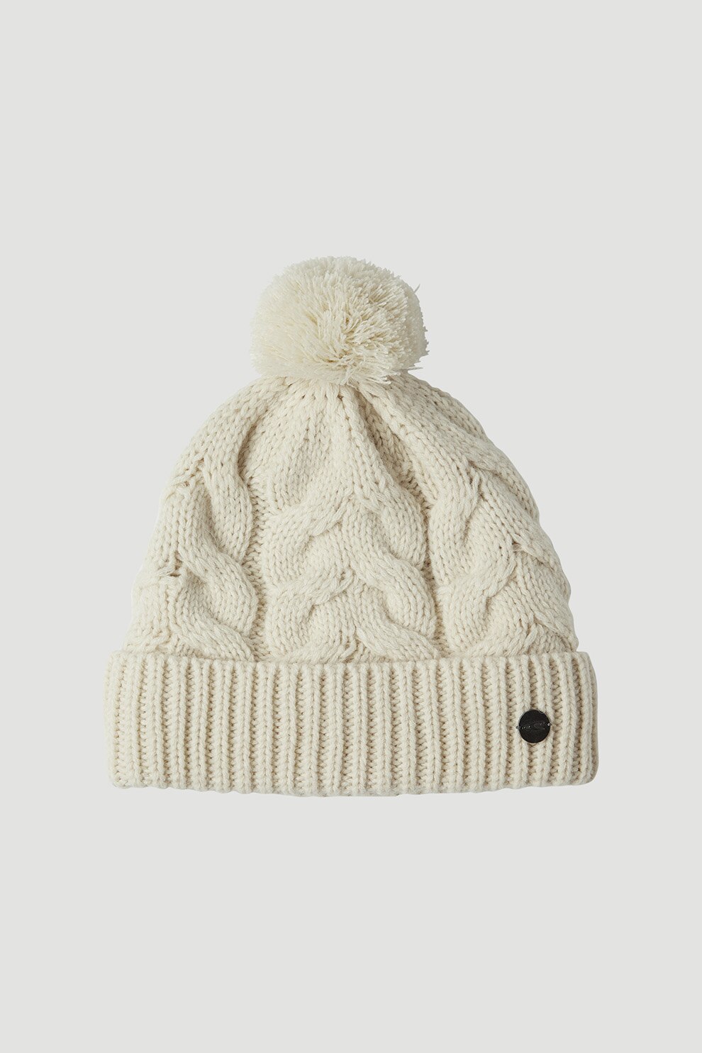 O'Neill, Caciula tricotata din amestec de lana cu ciucure Nora, Alb prafuit