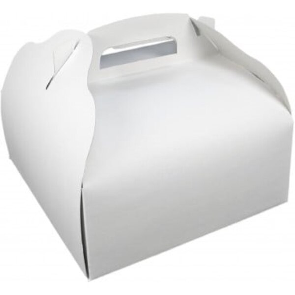 Set 25 cutii din carton, pentru tort, 27x27 cm, alb