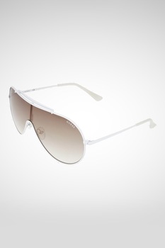 GUESS BY MARCIANO, Ochelari de soare cu rama metalica, Alb, 00-00-120 Standard GUESS BY MARCIANO, Ochelari de soare cu rama metalica, Alb, 00-00-120 Standard