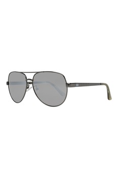GUESS BY MARCIANO, Ochelari de soare aviator, Argintiu inchis, 60-13-135 Standard GUESS BY MARCIANO, Ochelari de soare aviator, Argintiu inchis, 60-13-135 Standard