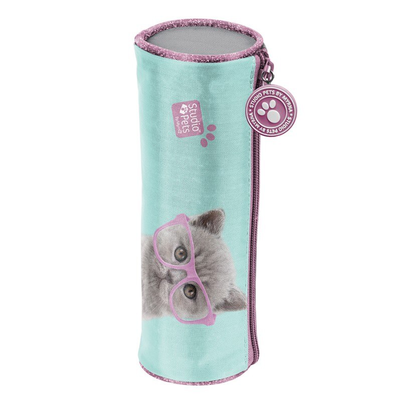 Penar cilindru Kitten Happy, 21x7 cm Multicolor