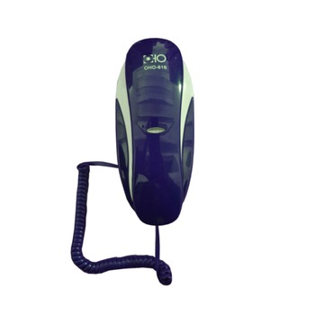 Telefon fix, OHO, cu fir, tastatura mare, montare pe perete, functii reapelare, mute, silentios, albastru Telefon fix, OHO, cu fir, tastatura mare, montare pe perete, functii reapelare, mute, silentios, albastru