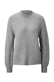 Pulover dama 'Chunky Mock Neck' Tom Tailor, gri, M Pulover dama 'Chunky Mock Neck' Tom Tailor, gri, M