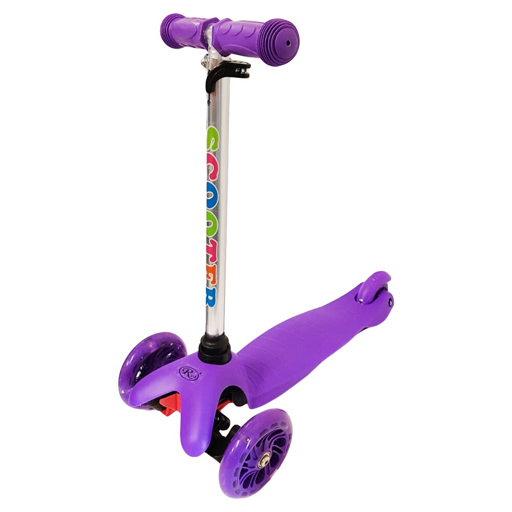 Trotineta cu 3 roti si luminite multicolore, Mov, PC613B RCO®