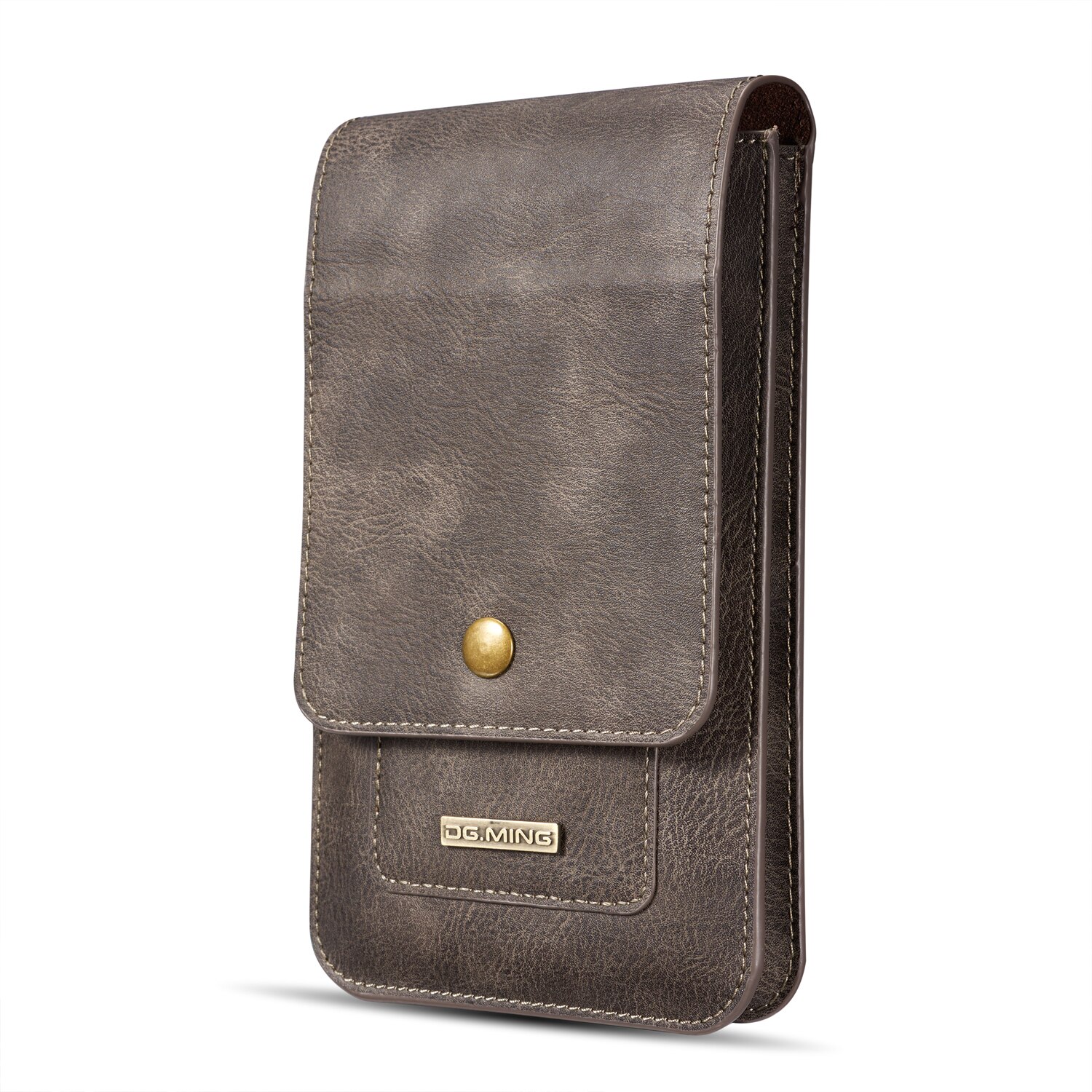 Toc, Geanta, Husa cu prindere la curea, multiple buzunare, telefoane pana la 170mm - CaseMe, Coffee