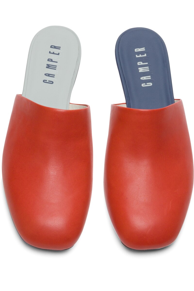 Papuci dama Twins, Camper, Piele naturala, Rosu, 38 EU