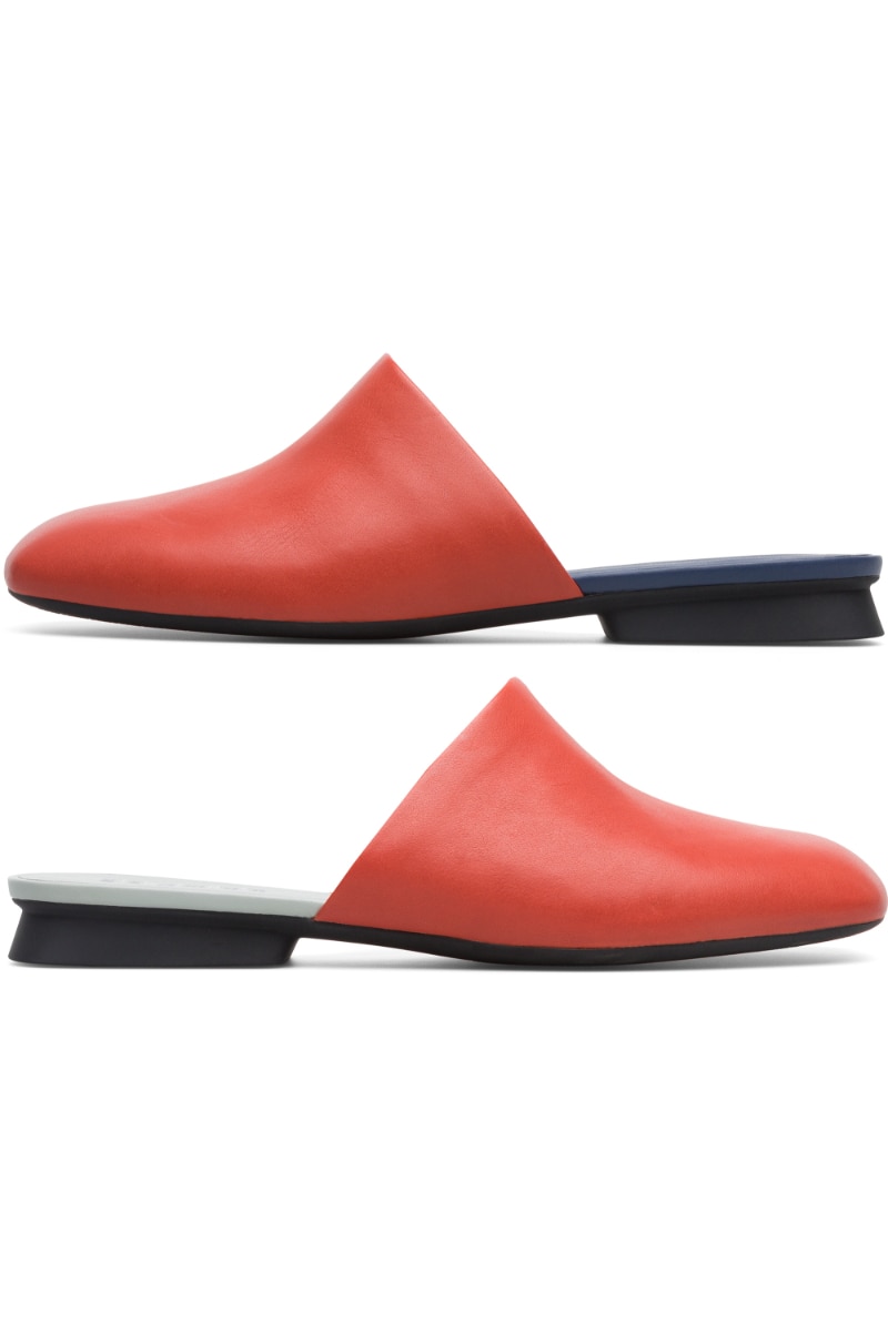 Papuci dama Twins, Camper, Piele naturala, Rosu, 39 EU