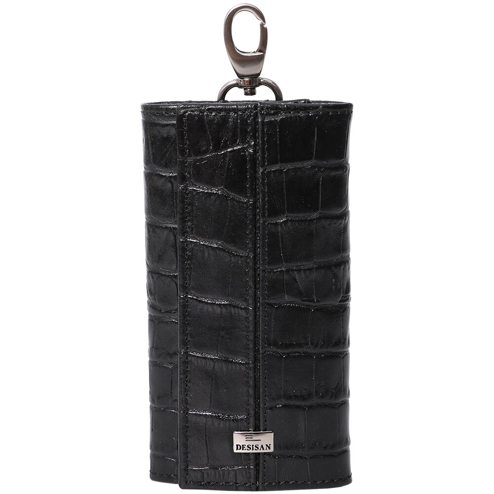 Portchei unisex, din piele naturala, 203-BKCR Negru