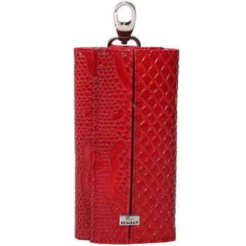 Portchei unisex, din piele naturala, 203-RDBK negru rosu Portchei unisex, din piele naturala, 203-RDBK negru rosu