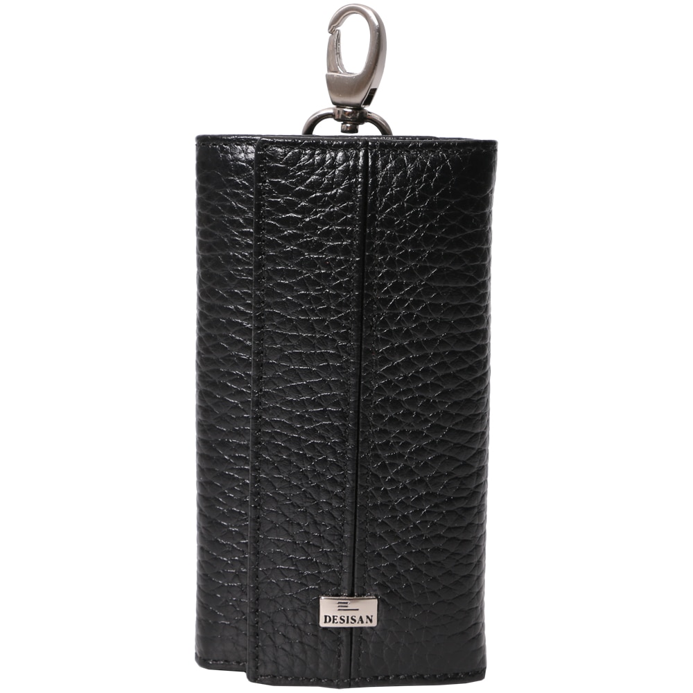 Portchei unisex, din piele naturala, 203-011BKMT Negru Mat