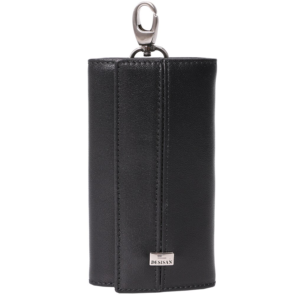 Portchei unisex, din piele naturala, 203-1BK negru