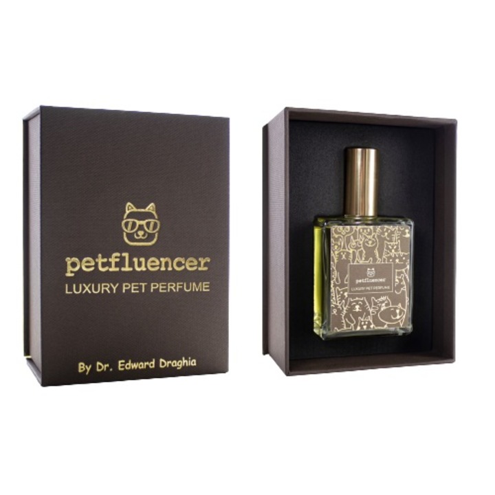 Parfum luxury pentru animale cu vanilie si portocala salbatica, Petfluencer, 100 ml