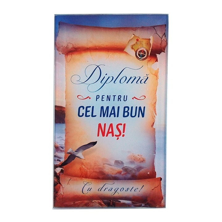 Üveg diploma rátét, orr dedikált, M2, 10x17cm