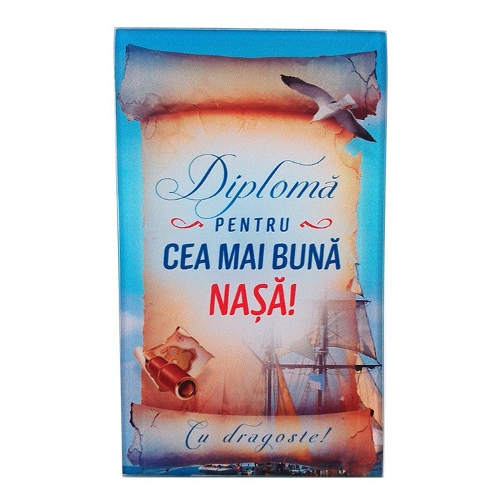 Üveg diploma rátét, nasa dedikáció, M3, 10x17cm