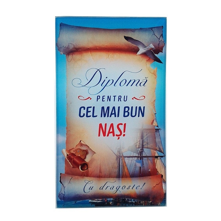 Üveg diploma rátét, dedikált, M1, 10x17cm