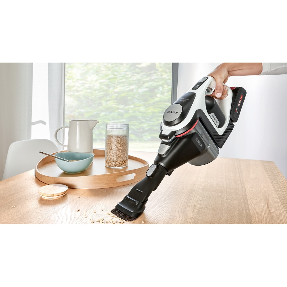 Aspirator fara fir, Bosch, Baterie Li-Ion 18 V / 4 Ah, Alb/Negru