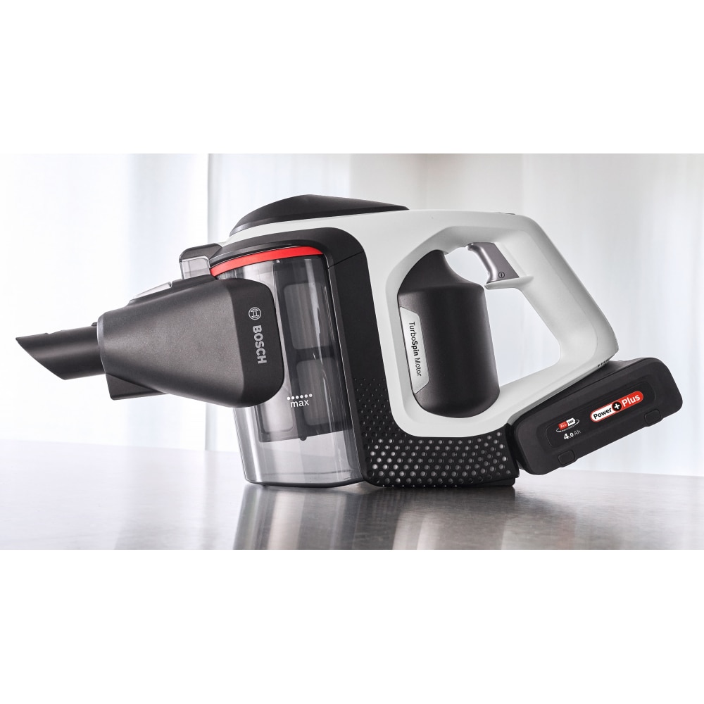 Aspirator fara fir, Bosch, Baterie Li-Ion 18 V / 4 Ah, Alb/Negru