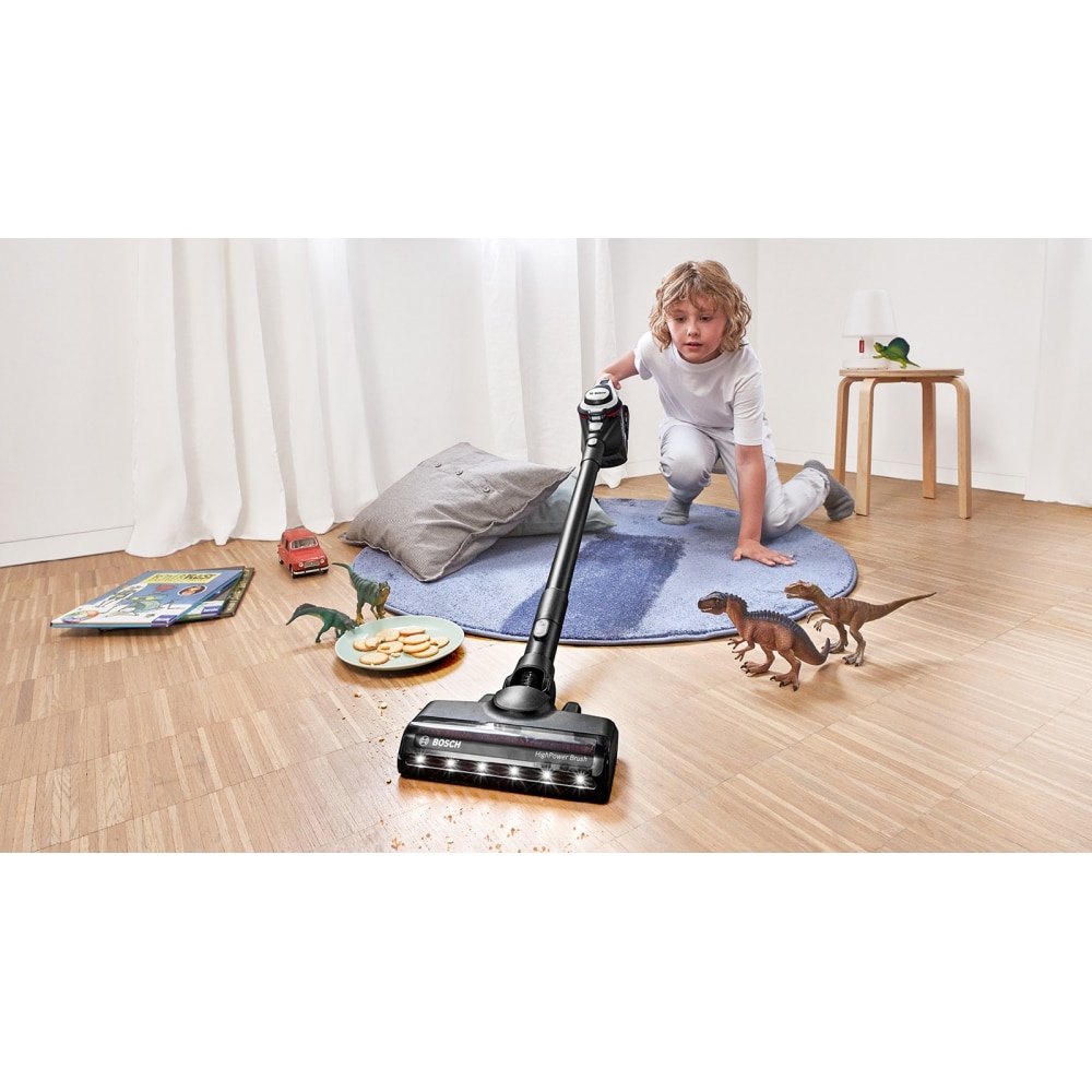 Aspirator fara fir, Bosch, Baterie Li-Ion 18 V / 4 Ah, Alb/Negru