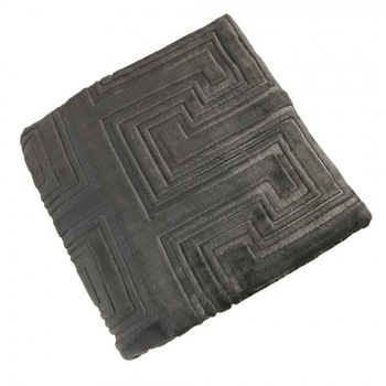 Patura embosata 200x220cm, Mink Antracit, model patrate Patura embosata 200x220cm, Mink Antracit, model patrate