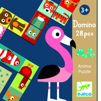 Domino animale de tip puzzle Djeco Domino animale de tip puzzle Djeco