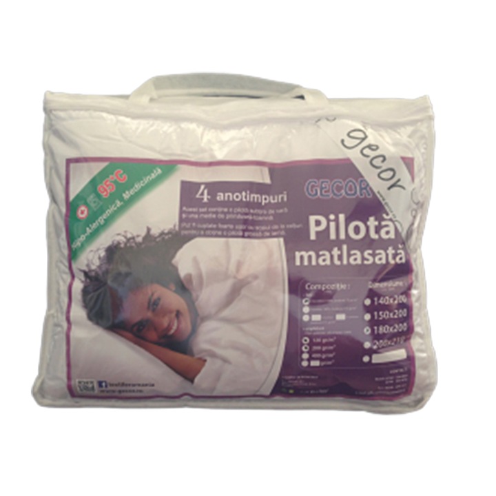 Pilota Gecor, 4 anotimpuri, microfibra, 140x200 cm