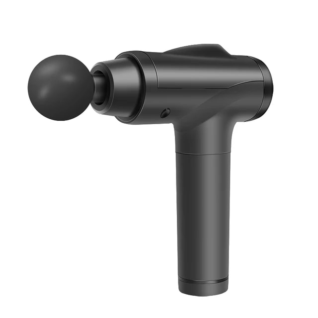 Aparat pentru masaj tip pistol FASCIA MASSAGER, 30 viteze, motor silentios fara perii, 2500mAh, 6 capate, servieta depozitare, negru