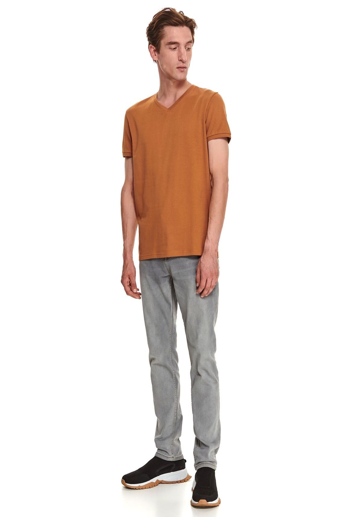 Tricou barbati, TOP SECRET, SPO5294, Portocaliu Cupru