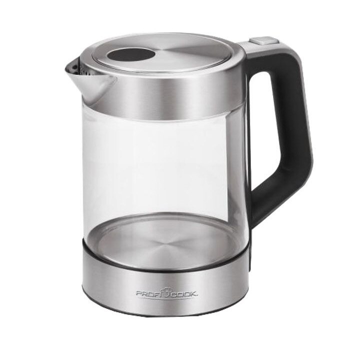Fierbator electric ProfiCook, PC-WKS 1107, capacitate 1.5 l, fierbere rapida, manevabrilitate usoara, putere 2200 W, inox