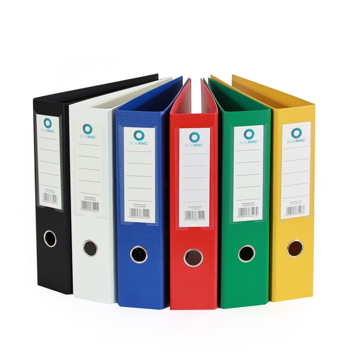Dosar A4, BLUERING 7,5 cm, coperta PP pe ambele fete, alb