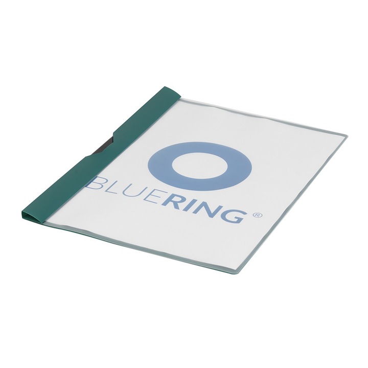 Gyorsfűző klip mappa A4 műanyag 60 laphoz fém klippes zöld BLUERING