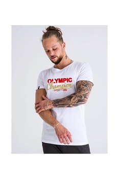 Dorko - Férfi rövid ujjú póló OLYMPIC CHAMPION PRINTED T-SHIRT MEN fehér XL