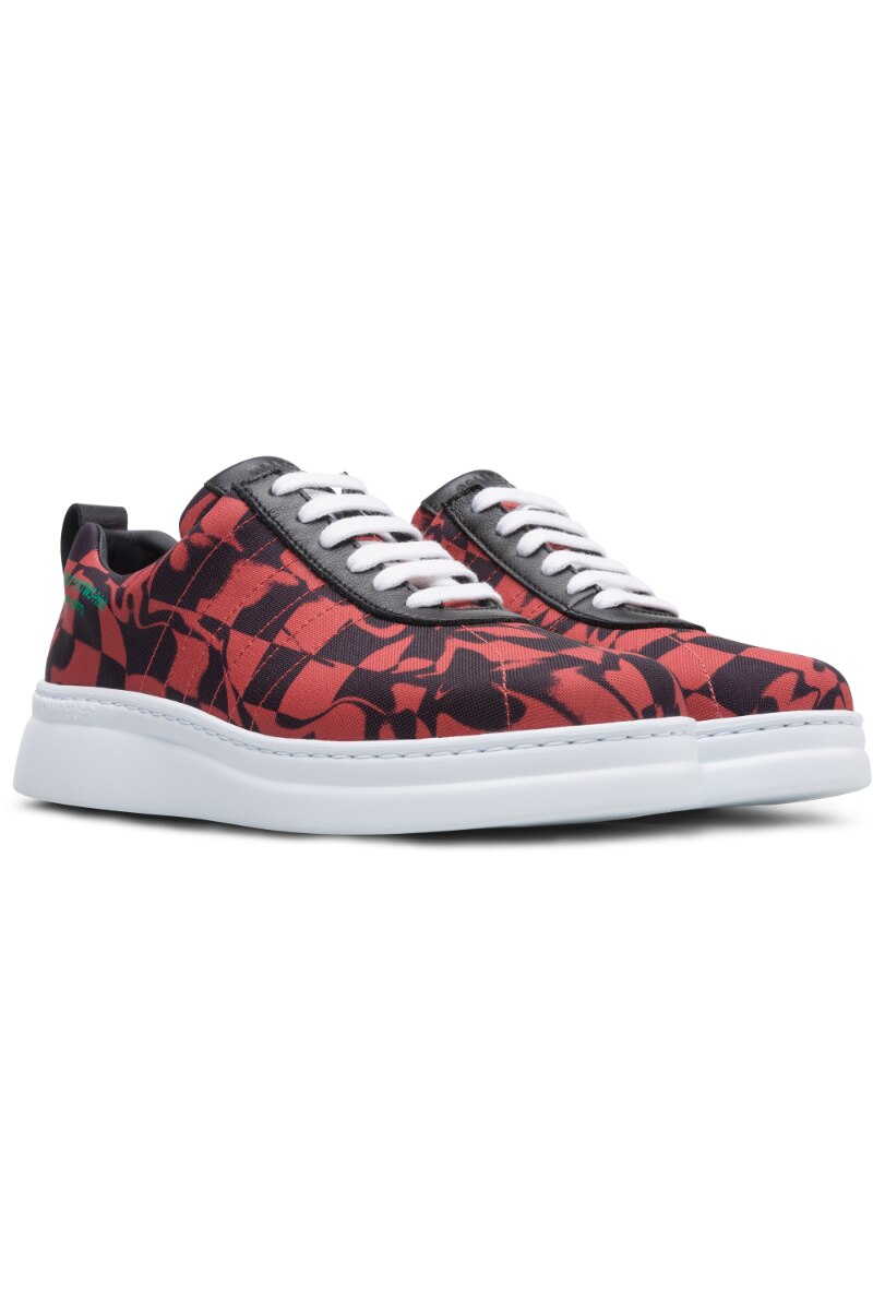 Pantofi sport Camper Twins, Textil, Rosu/Negru, Rosu/Negru