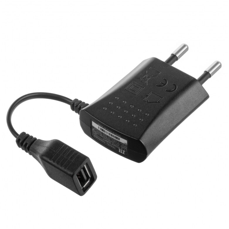 Incarcator de priza cu cablu USB-A mama integrat, 700 mAh, universal, Negru, GSM-BBL3091