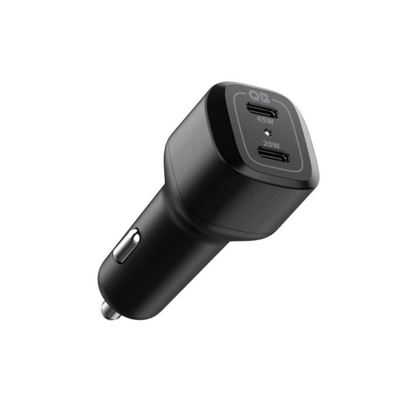 Incarcator auto Spigen PC2000 PowerArc, 2x USB-C, Quick Charge 3.0, Power Delivery 45W, Negru