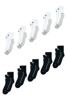 Set Kappa 10 perechi de sosete medii semi-flausate, barbati, Gri / Negru Set Kappa 10 perechi de sosete medii semi-flausate, barbati, Gri / Negru