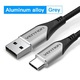 USB C adat- és töltőkábel, szürke,2 méter, Vention