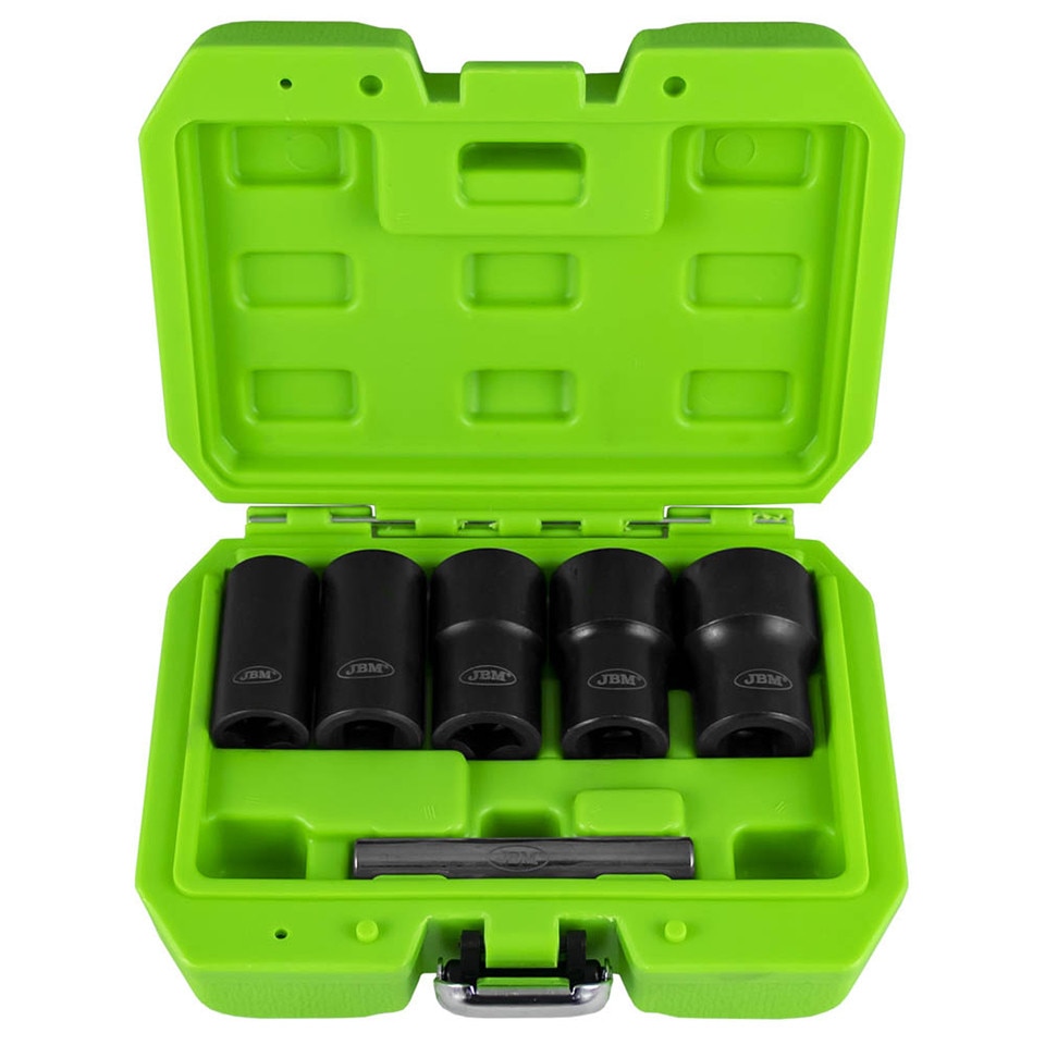 Trusa chei tubulare JBM pentru desfacut suruburi si prezoane uzate, 5 dimensiuni