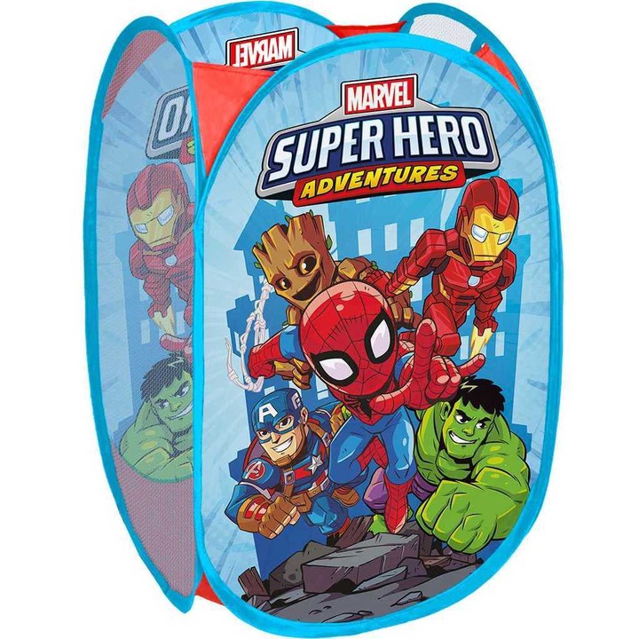 Tárolókosár, Bosszúállók Super Hero, Seven, kék, 36 x 36 x 58 cm