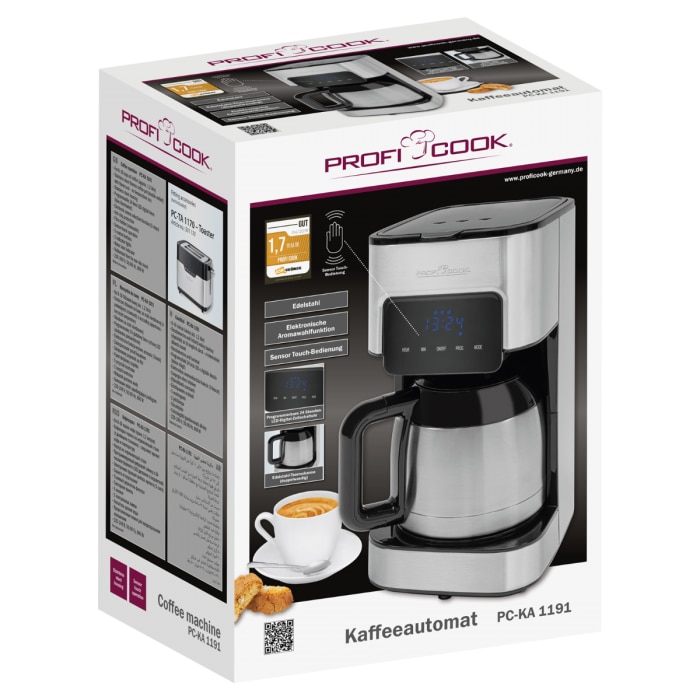 Cafetiera ProfiCook PC-KA 1191 1.2L 10 Cani Otel Inoxidabil