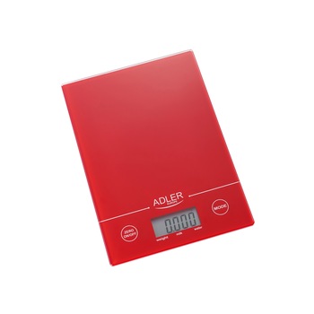 Cantar electronic de bucatarie AD3138R cantarire maxima 5 kg precizie 1g functie tara si zero, rosu Cantar electronic de bucatarie AD3138R cantarire maxima 5 kg precizie 1g functie tara si zero, rosu