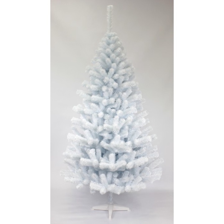 Brad de craciun artificial Alb Selgot 220 cm cu suport