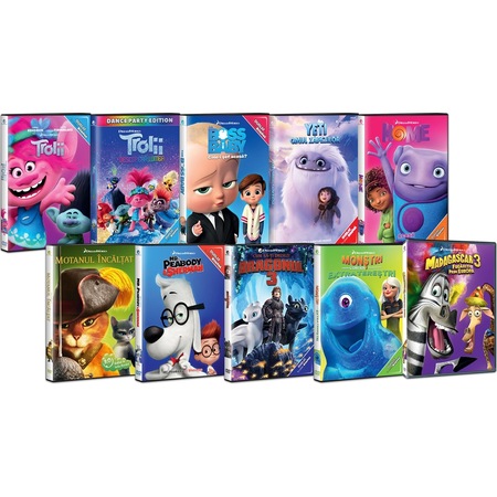 Pachet DreamWorks, 10 DVD