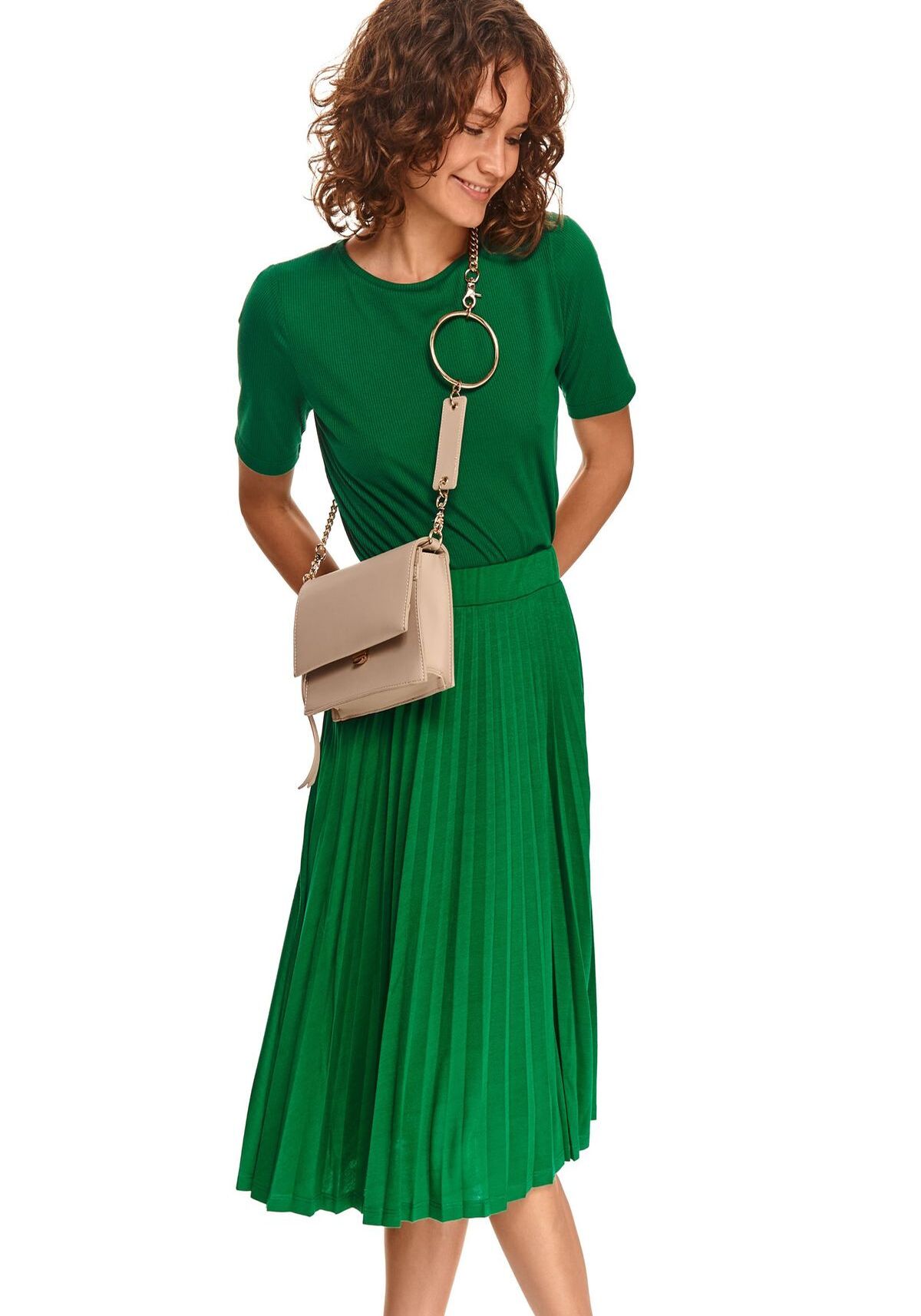 Fusta pentru femei, TOP SECRET, SSD1684, Verde inchis