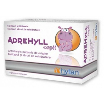Supliment alimentar Adrehyll pentru copii, 10 plicuri, Hyllan Supliment alimentar Adrehyll pentru copii, 10 plicuri, Hyllan