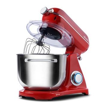 Mixer cu bol din inox Biovita MB-1800-LUX, 1800W, Carcasa de Aluminiu, Bol 6 L, 6 Viteze, Functie Pulse, Rosu Mixer cu bol din inox Biovita MB-1800-LUX, 1800W, Carcasa de Aluminiu, Bol 6 L, 6 Viteze, Functie Pulse, Rosu