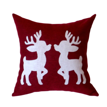 Perna decorativa bordo 40 cm x 40 cm reni craciun Perna decorativa bordo 40 cm x 40 cm reni craciun