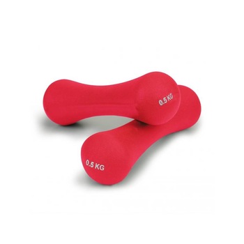 Set 2 Greutati Bigshot BS205PINK Fitness 1kg, 2 x 0.5kg, Acoperire Neopren, Roz Set 2 Greutati Bigshot BS205PINK Fitness 1kg, 2 x 0.5kg, Acoperire Neopren, Roz