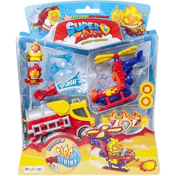 Set figurine de colectie SuperZings, Pompieri Fire Strike, multicolor Set figurine de colectie SuperZings, Pompieri Fire Strike, multicolor